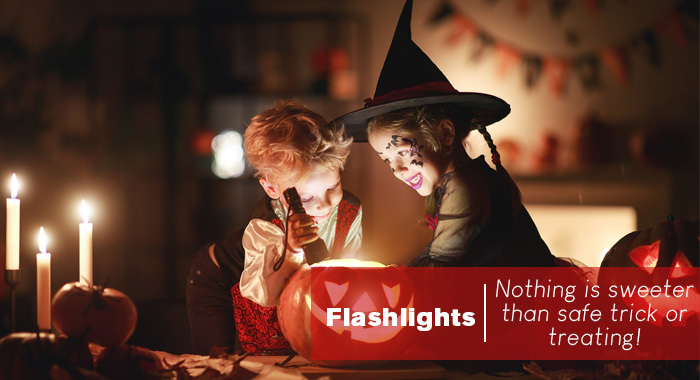 Flashlights for trick or treating