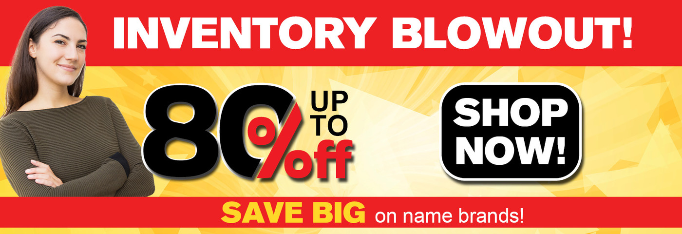 Inventory Blowout Sale: Save up to 80%