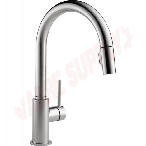 Photo 1 of 9159-AR-DST : Delta Trinsic Single Handle Pull-Down Kitchen Faucet, Arctic Stainless