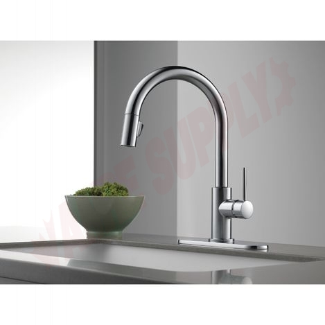 Photo 2 of 9159-AR-DST : Delta Trinsic Single Handle Pull-Down Kitchen Faucet, Arctic Stainless