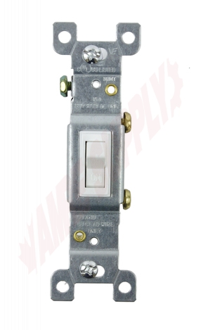 Photo 2 of 45021 : Vista Toggle Wall Light Switch, 15A, 120V, White
