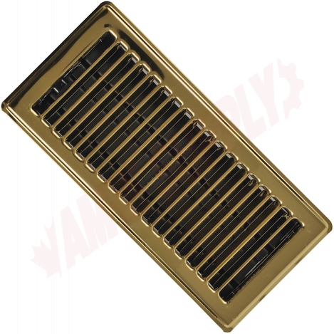Photo 1 of RG0146 : Imperial Louvered Floor Register, 2-1/4 x 10, Polished Brass