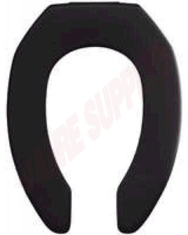 Photo 1 of 1955SSCT-047 : Bemis Commercial Toilet Seat, Elongated, Open Front, Black, No Cover