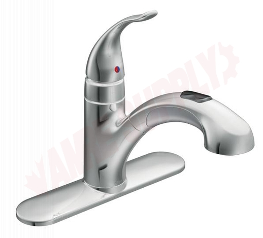 Photo 1 of 67315C : Moen Integra One-Handle Low Arc Pullout Kitchen Faucet, Chrome