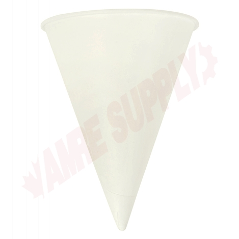 Photo 2 of 18208203 : Solo 4oz Rolled Rim Cone Cup, White, 5000/Case