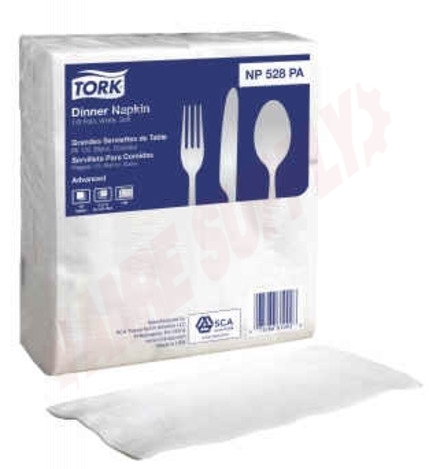 Photo 2 of NP528PA : Tork Advanced Dinner Napkin, 2 Ply, 100 Sheets/Pack, 28 Packs/Case