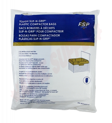 Photo 2 of W10165295RP : Whirlpool W10165295RP Universal Trash Compactor Bags, 15, 15/Pack