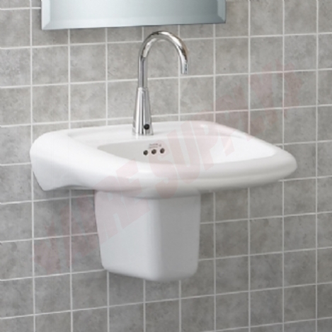 Photo 2 of 0955001EC.020 : American Standard Murro Wall-Mount Bathroom Sink, Center Hole, White