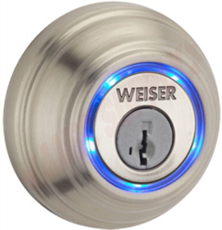 Photo 1 of GED1500-15-B-SL : Weiser Kevo Bluetooth Single Cylinder Deadbolt, Satin Nickel, 15
