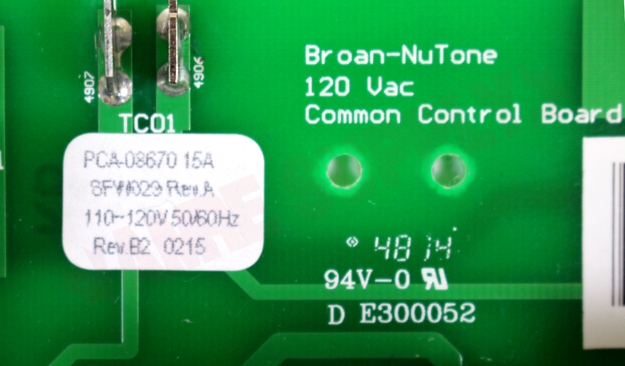 Photo 9 of 10941233 : Broan Nutone Central Vacuum TS1 PCB Assembly