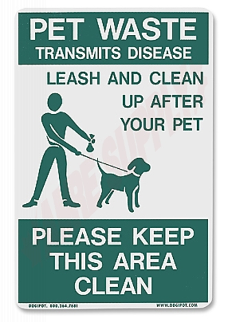 Photo 1 of H-2898 : Dog Waste System Sign, 12 x 18