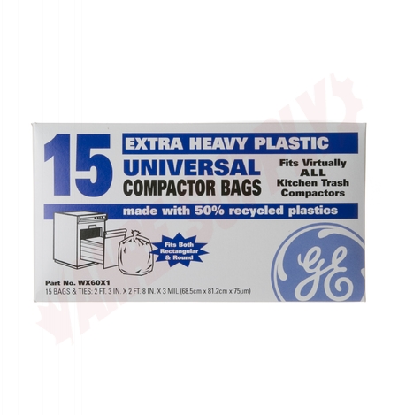 Photo 1 of WG01F01986 : GE WG01F01986 Trash Compactor Bags, 15/Pack       