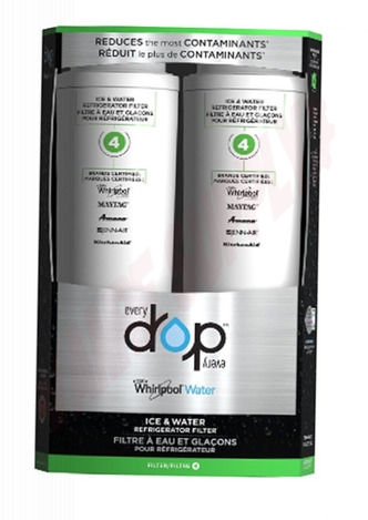 Photo 1 of EDR4RXD2B : Whirlpool Everydrop Refrigerator Water Filter, 2/Pack, #4/UKF8001P/4396395P