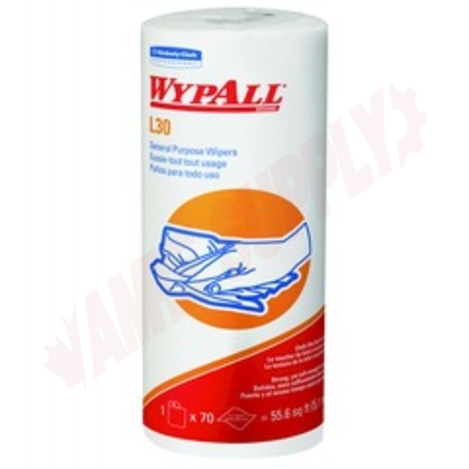 Photo 1 of 05843EA : WypAll L30 General Purpose Perforated Wipers, 2 Ply, 70 Sheets/Roll, Each