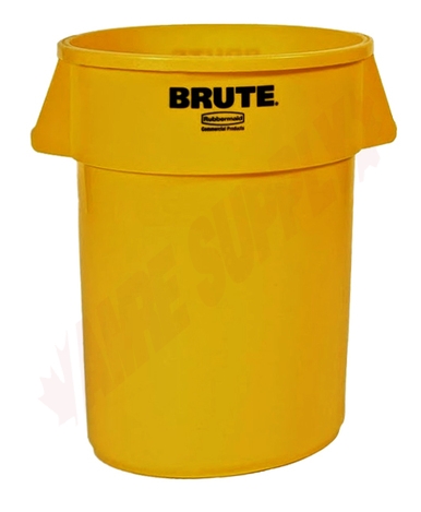 Photo 1 of 261000YEL : Rubbermaid BRUTE Container, 10 gal., Yellow
