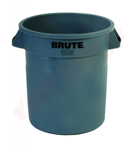 Photo 1 of 261000GRAY : Rubbermaid BRUTE Container, 10 gal., Grey