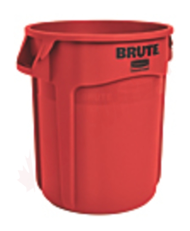 Photo 2 of 262000RED : Rubbermaid BRUTE Container, 20 gal., Red