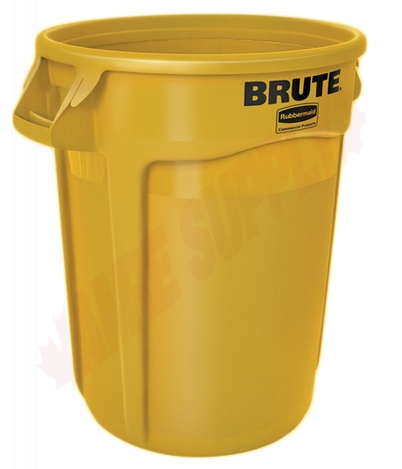 Photo 1 of 263200YEL : Rubbermaid BRUTE Container, 32 gal., Yellow