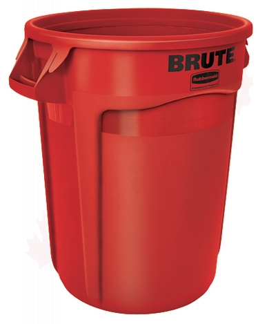 Photo 1 of 263200RED : Rubbermaid BRUTE Container, 32 gal., Red