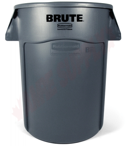 Photo 1 of 264360GRAY : Rubbermaid BRUTE Container, 44 gal., Grey