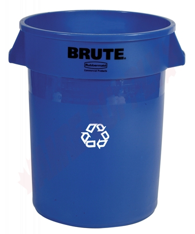 Photo 1 of 262073BLUE : Rubbermaid BRUTE Recycling Container, 20 gal.