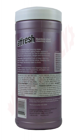 Photo 2 of W10355049B : Whirlpool Affresh Stainless Steel Wipes, 35/Case