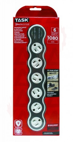 Photo 2 of T43411 : Task Tools PowerCurve Rotating Surge Protector, 6 Outlet