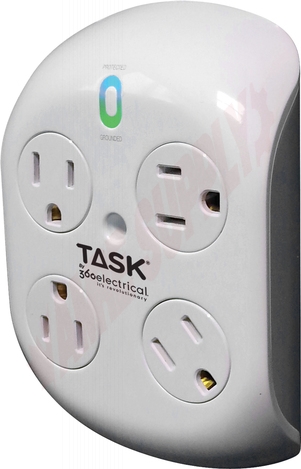Photo 1 of T43401 : Task Tools Rotating Surge Protector, 4 Outlets