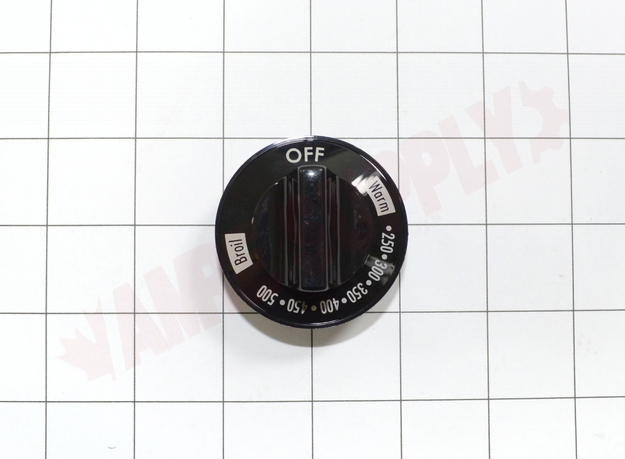 Photo 3 of WP74002419 : Whirlpool Range Oven Thermostat Control Knob, Black
