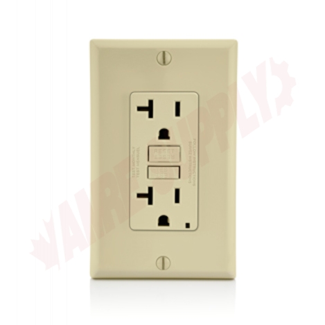 Photo 1 of GFNT2-I : Leviton SmarlockPro Self-Test Tamper Resistant Ground Fault Circuit Interrupter (GFCI), 20A, Ivory 