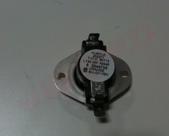 Photo 1 of WPY304475 : Whirlpool Dryer Cycling Thermostat