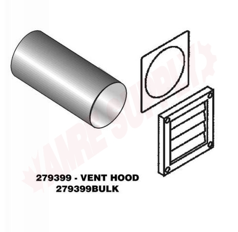 Photo 2 of 8212662 : Whirlpool 8212662 Dryer Louvered Vent, White
