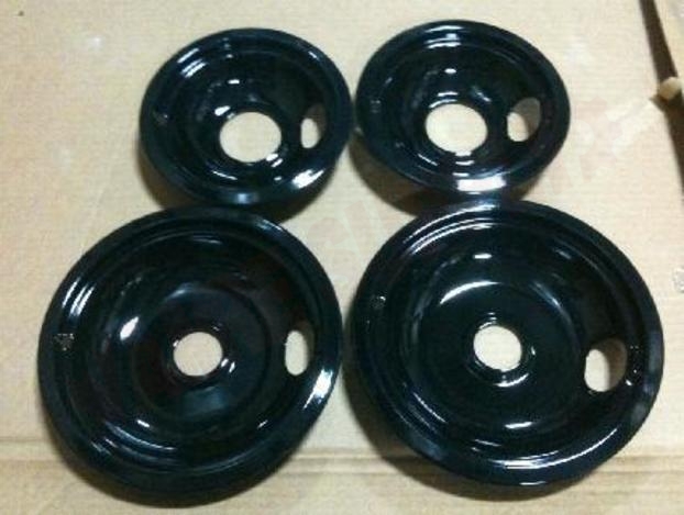 Photo 1 of W10288051 : Whirlpool W10288051 Range Cooktop Drip Bowl Set, Black, 4 Pieces