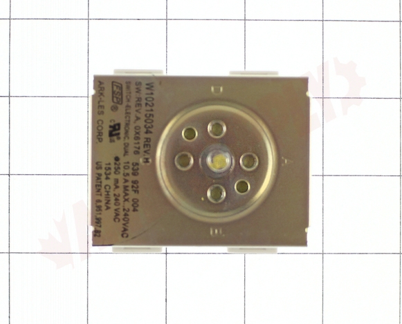 Photo 12 of WPW10215034 : Whirlpool Range Surface Element Switch