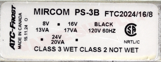 Photo 15 of PS-3B : Mircom Intercom Tri-Volt Transformer