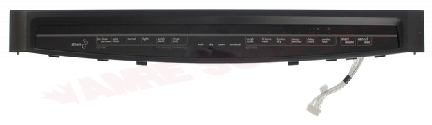 Photo 2 of W10811164 : Whirlpool W10811164 Dishwasher Control Panel, Black