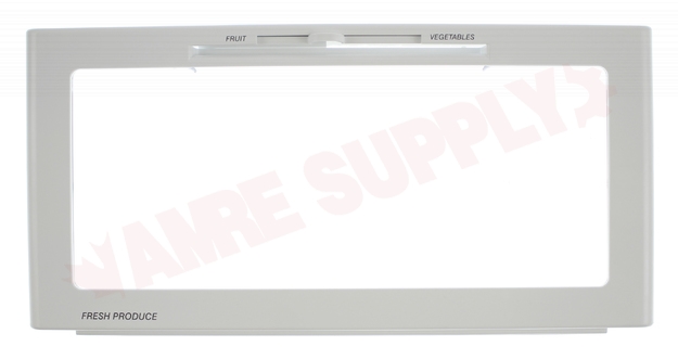 Photo 2 of 61004495 : Whirlpool Refrigerator Crisper Drawer Front, White/Clear
