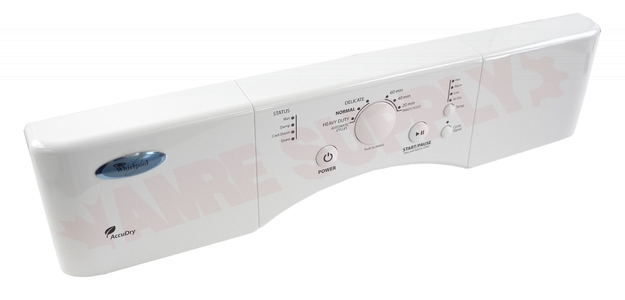 Photo 1 of WPW10215458 : Whirlpool Dryer Control Panel, White