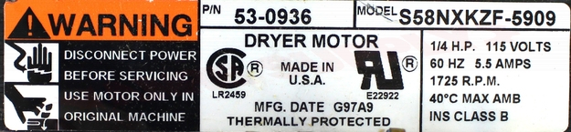 Photo 15 of LA-1004 : WHIRLPOOL DRYER MOTOR WITH ATTACHED PULLEY