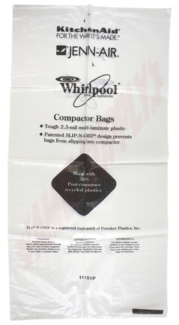 Photo 4 of W10165294RB : Whirlpool W10165294RB Trash Compactor Bags, 15, 60/Pack