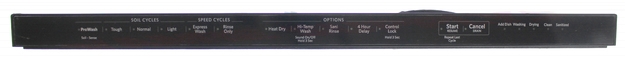 Photo 2 of WPW10579108 : Whirlpool WPW10579108 Dishwasher Control Panel, Black