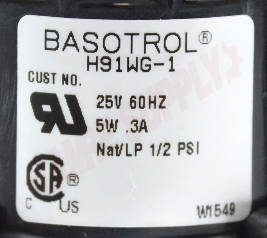 Photo 12 of H91WG-1C : Baso Automatic Gas Valve, 1/4 x 1/4 CC Inlet/Outlet, Natural Gas/LP