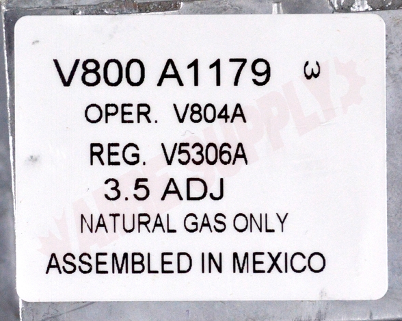Photo 25 of V800A1179 : Resideo Honeywell Standing Pilot Gas Valve, 3/4 x 3/4, 24VAC, Standard Opening, Single Stage, 3.5 WC