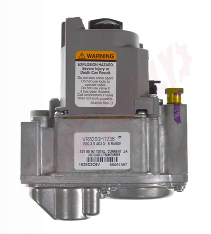 Photo 11 of VR8200H1236 : Resideo Honeywell Standing Pilot Gas Valve, 1/2, 24VAC, Single Stage, Set 3.5 WC, Slow Opening
