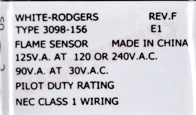 Photo 11 of 3098-156 : Emerson-White-Rodgers 3098-156 Plug In Mercury Flame Sensor