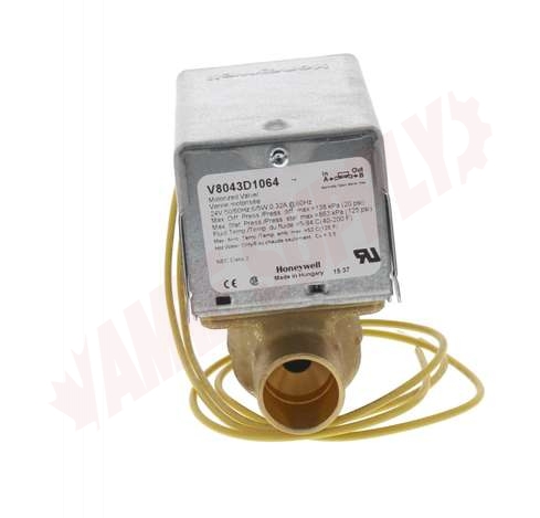 Photo 3 of V8043D1064 : Resideo Honeywell V8043D1064 Zone Valve, 24V Normally Open, 3/4 Sweat, 2 Wire
