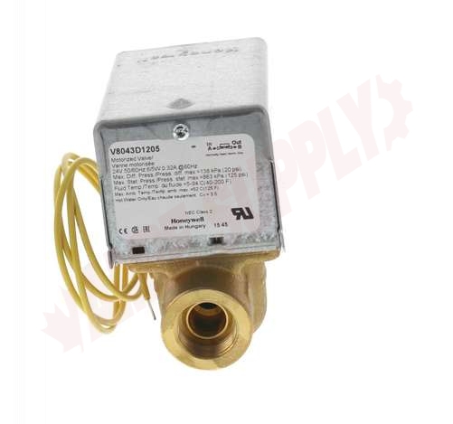 Photo 7 of V8043D1205 : Honeywell V8043D1205 Home 1/2 Flare, 2-Way, 3.5 Cv, 125 PSI, Less Adapters, Normally Open Zone Valve