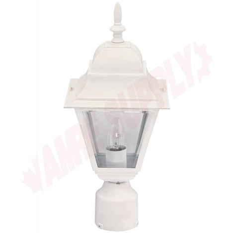 Photo 1 of IOL1311 : Canarm 3 Pole Fitted Lamp, White, Clear Glass, 1x100W