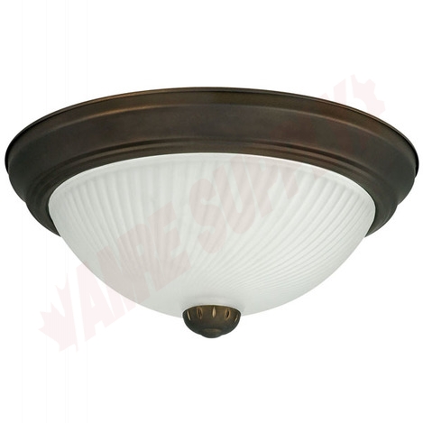 Photo 1 of IFM21113 : Canarm 11 Flush Mount, Oil-Rubbed Bronze, Frosted Swirl, 2x40W
