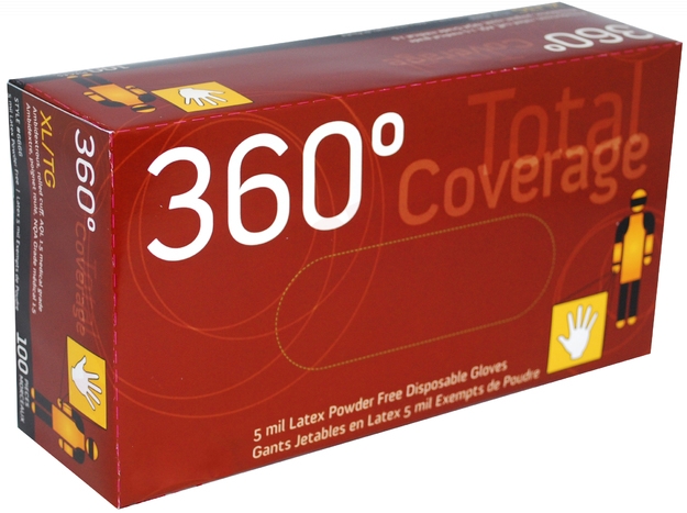 Photo 1 of 6666-XL : Watson 360 Total Coverage Natural Latex Powder Free Gloves, Extra Large, 100/Box